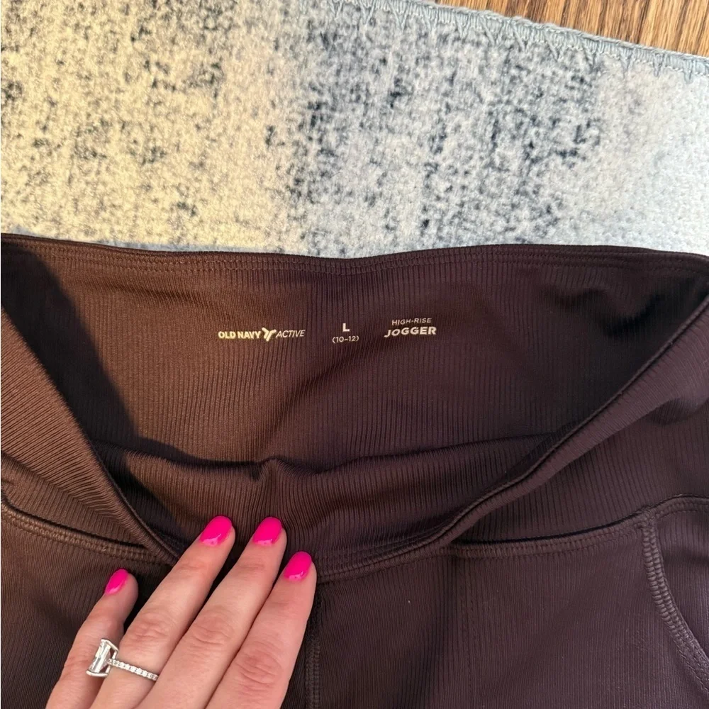 Old Navy Active Kids Maroon Ribbed Joggers